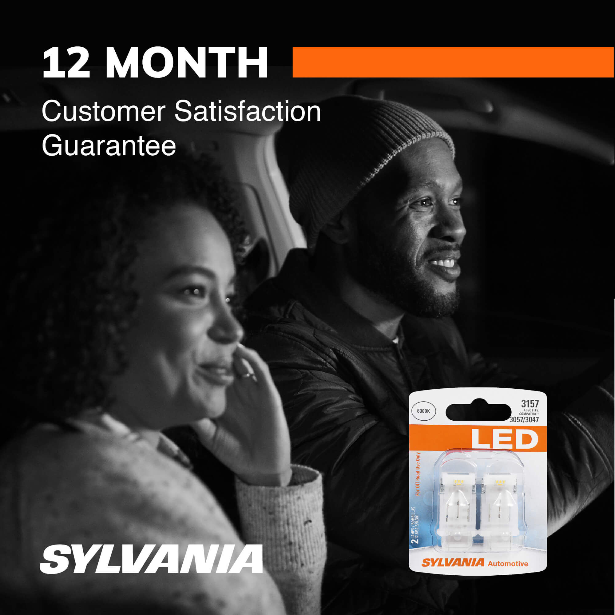 SYLVANIA 3157A AMBER SYL LED Mini Bulb Mini Bulb, 2 Pack